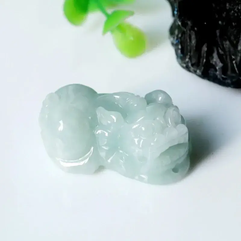 Guan Yu Natural Jade Pendant Pixiu Design - Image 3