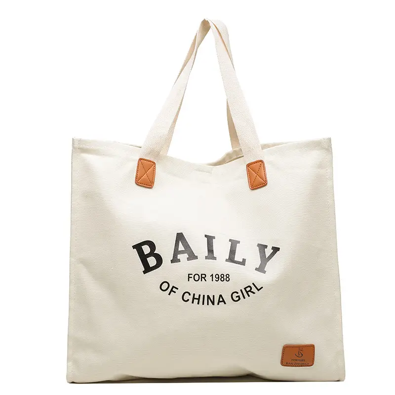 Black Canvas Student Tote Bag for Girls luggage and leather goods