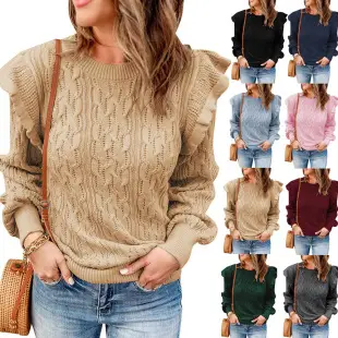 Women Turtleneck Sweater 2024 Winter Brown Long Sleeve — feature 15
