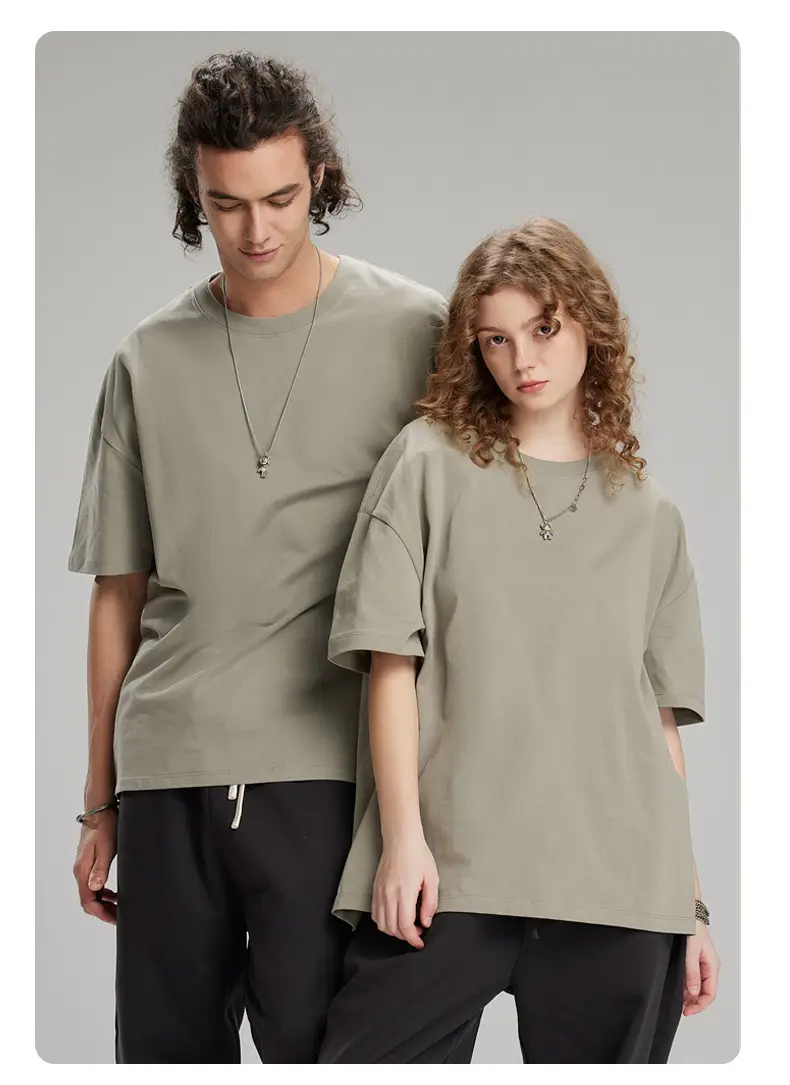 Men's 240g Pure Cotton Drop Shoulder T-Shirt White — feature 13