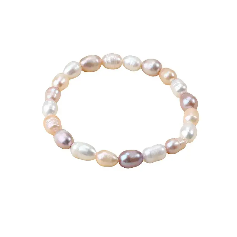Genuine Natural Pearl Bracelet with Elastic Band - Image 6