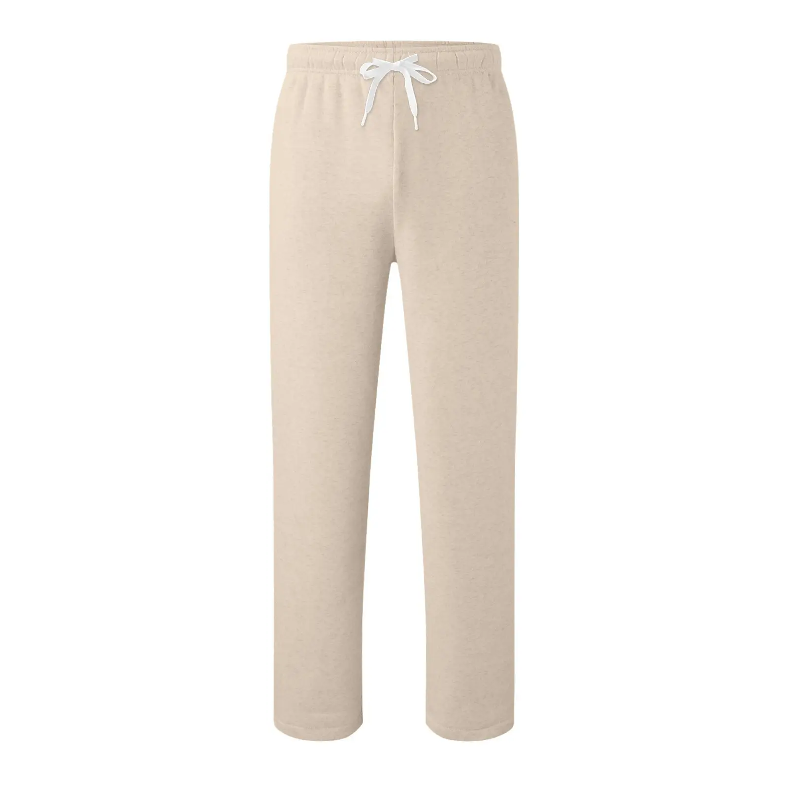 Women Fleece Pants Grey Elastic Waist Wide Leg — feature 10