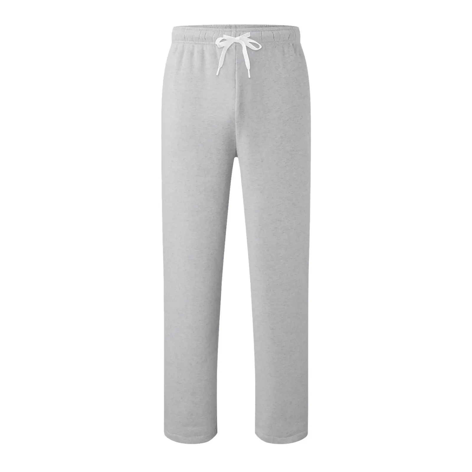 Women Fleece Pants Grey Elastic Waist Wide Leg — feature 15
