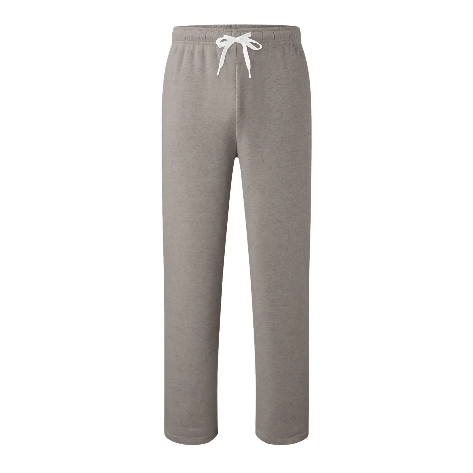 Women Fleece Pants Grey Elastic Waist Wide Leg — feature 20