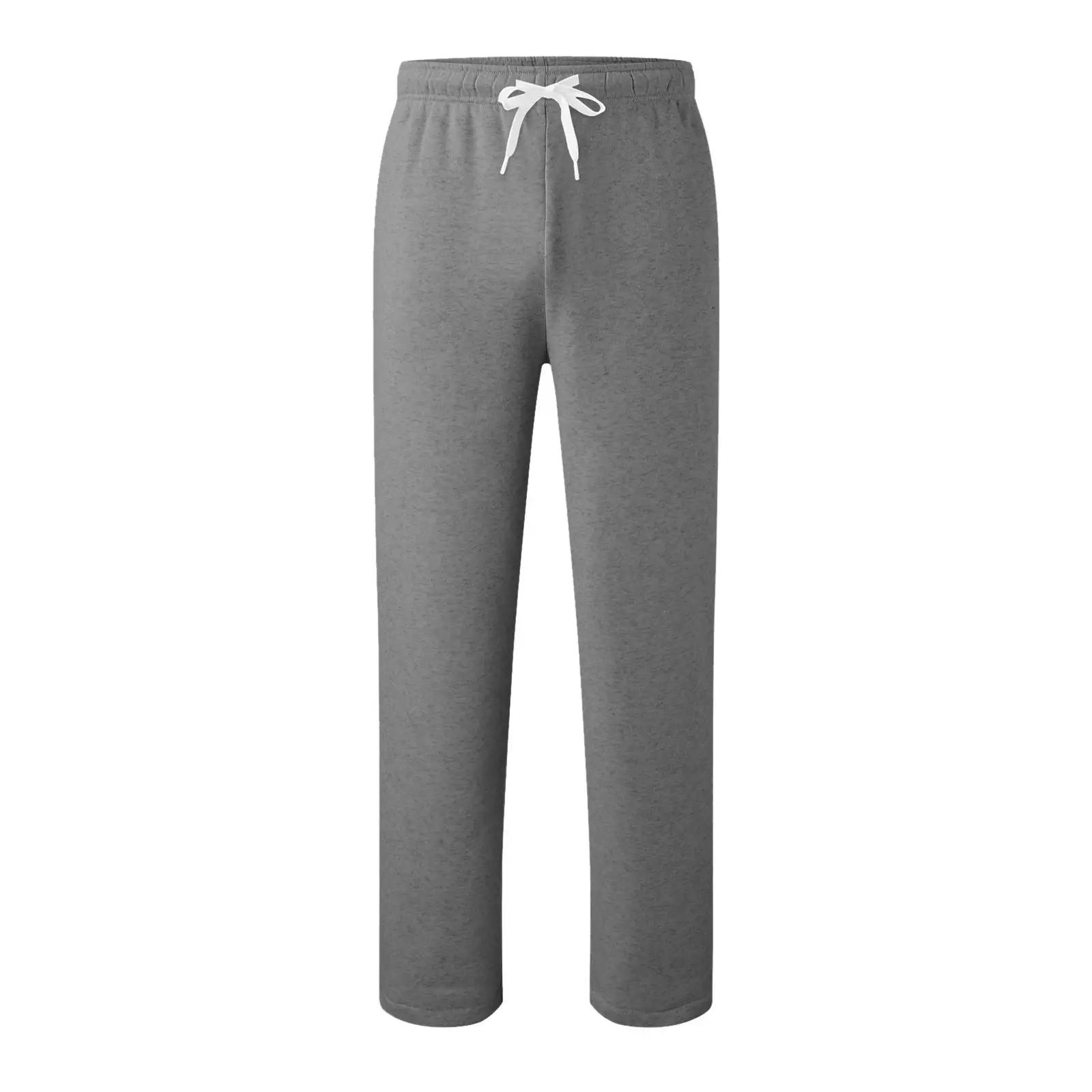 Women Fleece Pants Grey Elastic Waist Wide Leg — feature 25