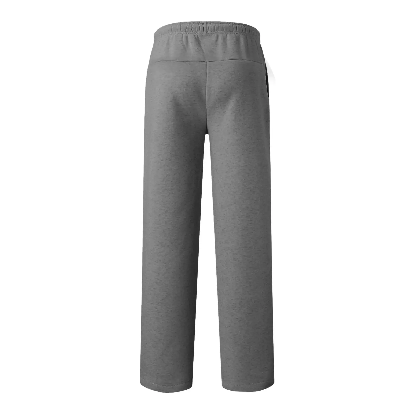 Women Fleece Pants Grey Elastic Waist Wide Leg — feature 26