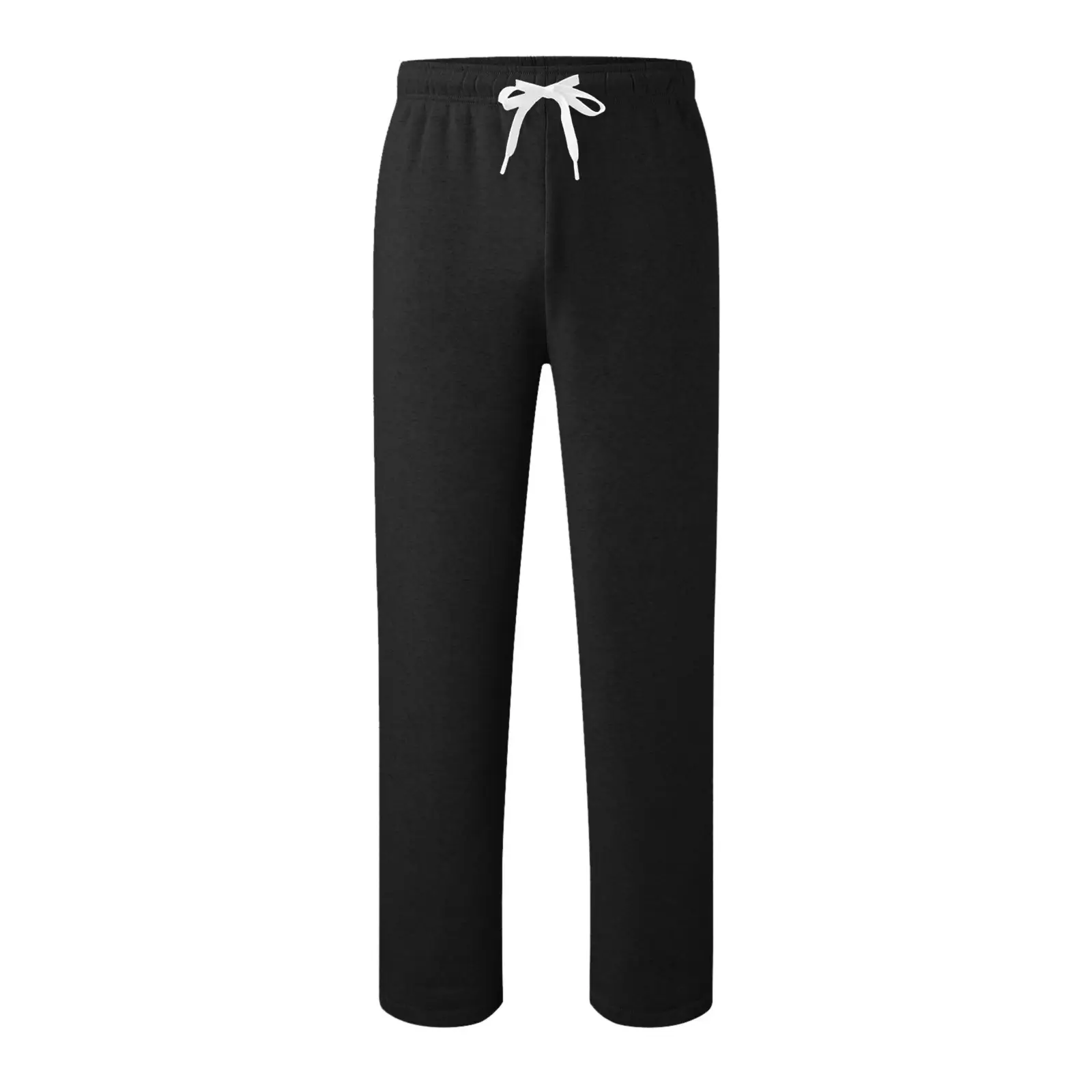 Women Fleece Pants Grey Elastic Waist Wide Leg — feature 35