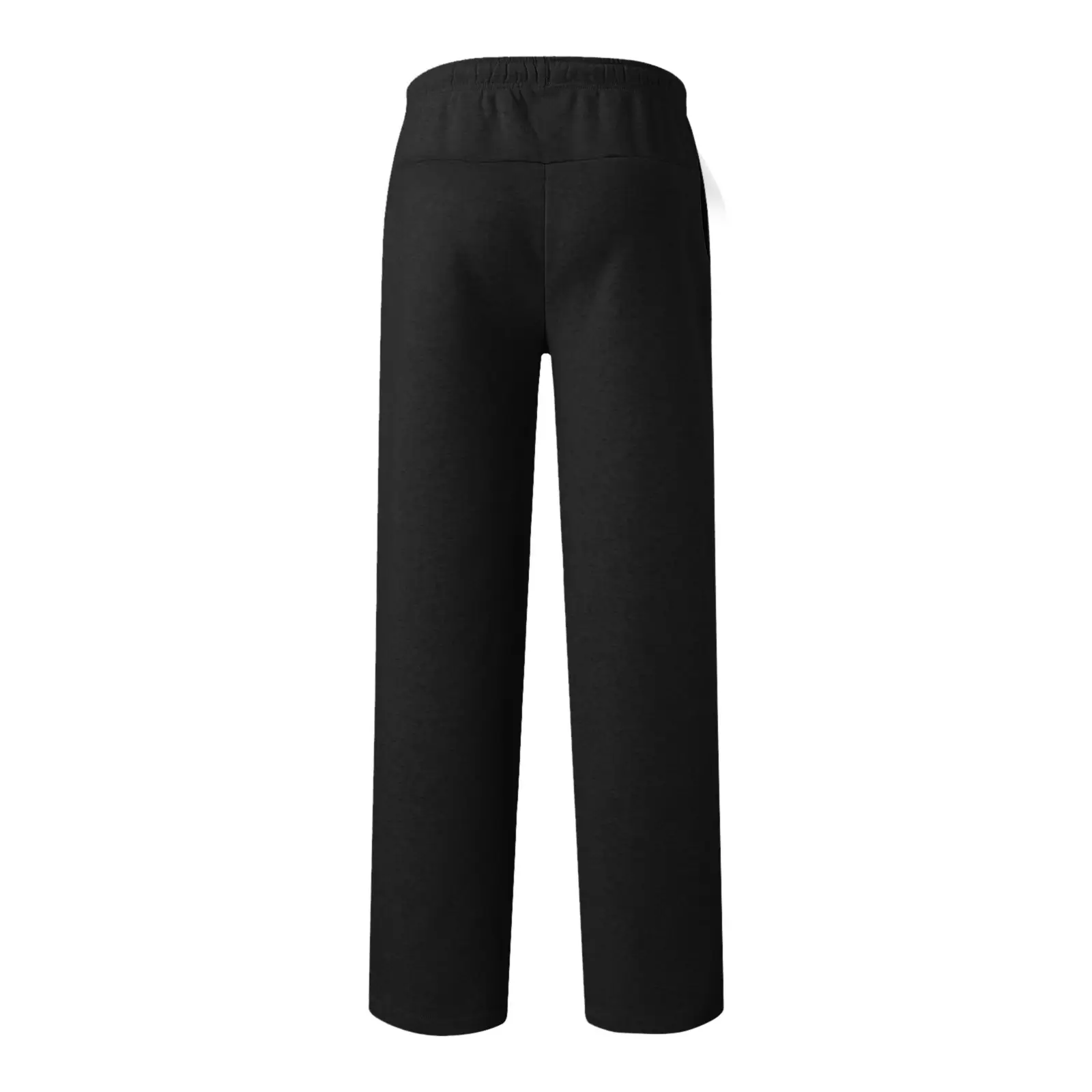 Women Fleece Pants Grey Elastic Waist Wide Leg — feature 36