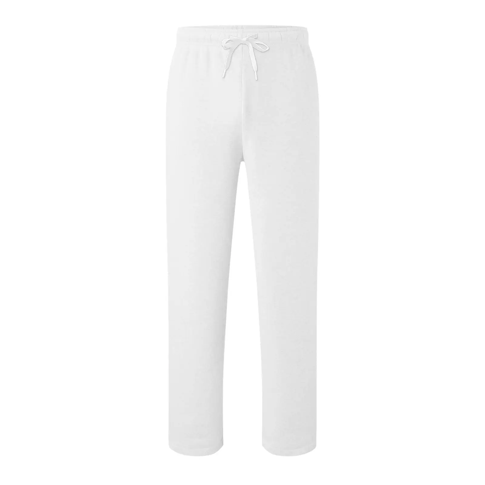 Women Fleece Pants Grey Elastic Waist Wide Leg — feature 5