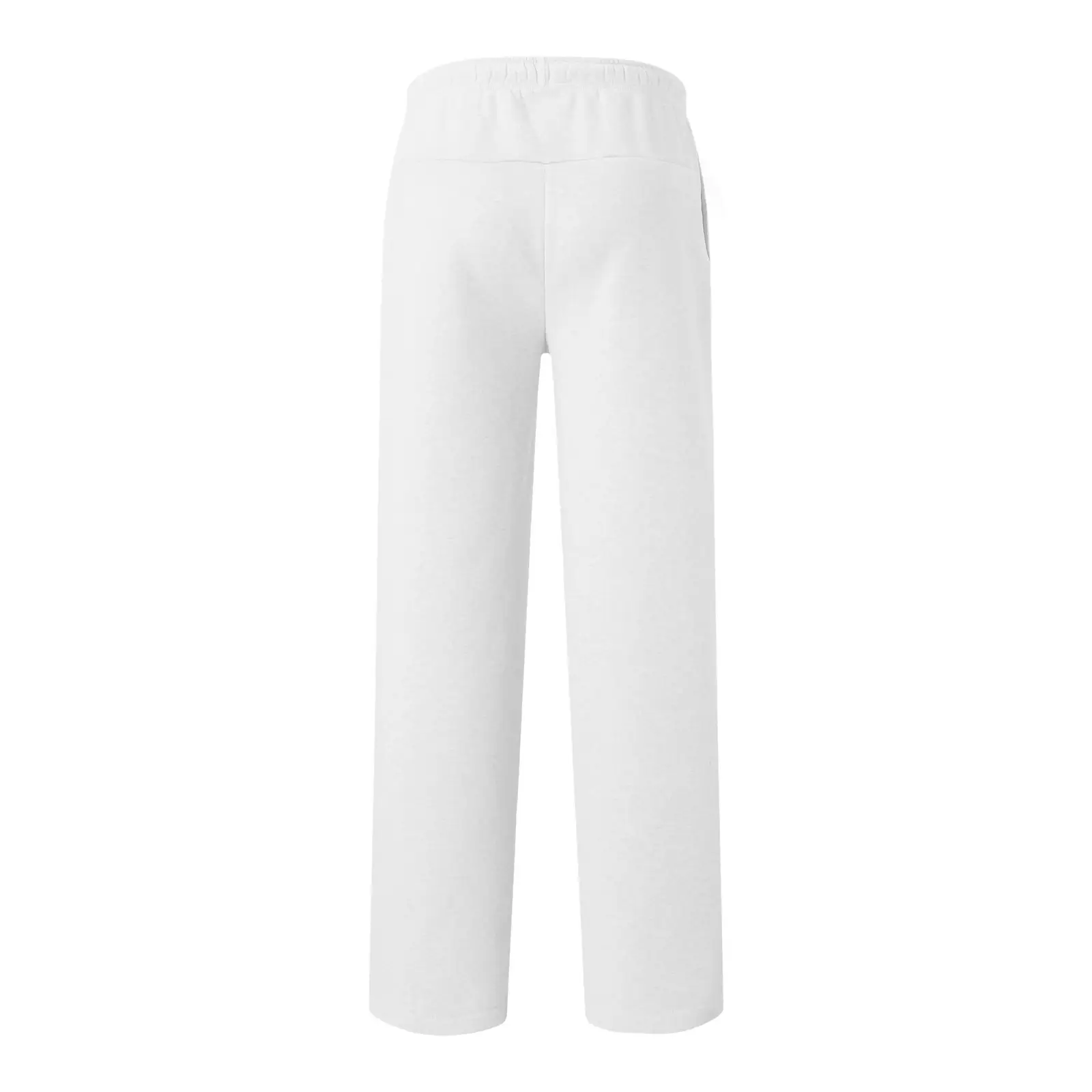 Women Fleece Pants Grey Elastic Waist Wide Leg — feature 6