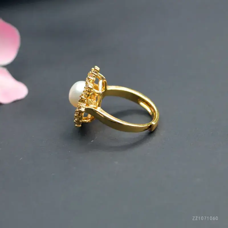 Guan Yu Freshwater Pearl Ring Starlight Full Diamond — feature 10
