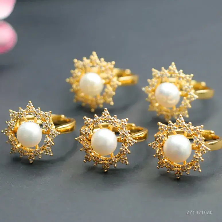 Guan Yu Freshwater Pearl Ring Starlight Full Diamond — feature 11