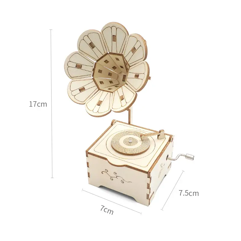 DIY Flower Sound Machine Wooden Music Box - Image 5