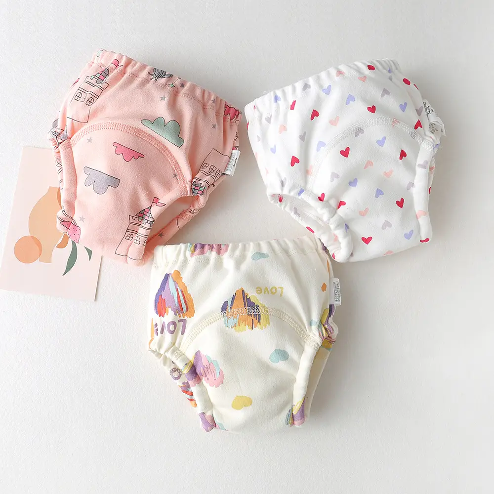 Baby Diaper Pants Gauze Washable Learning Pants - Image 4