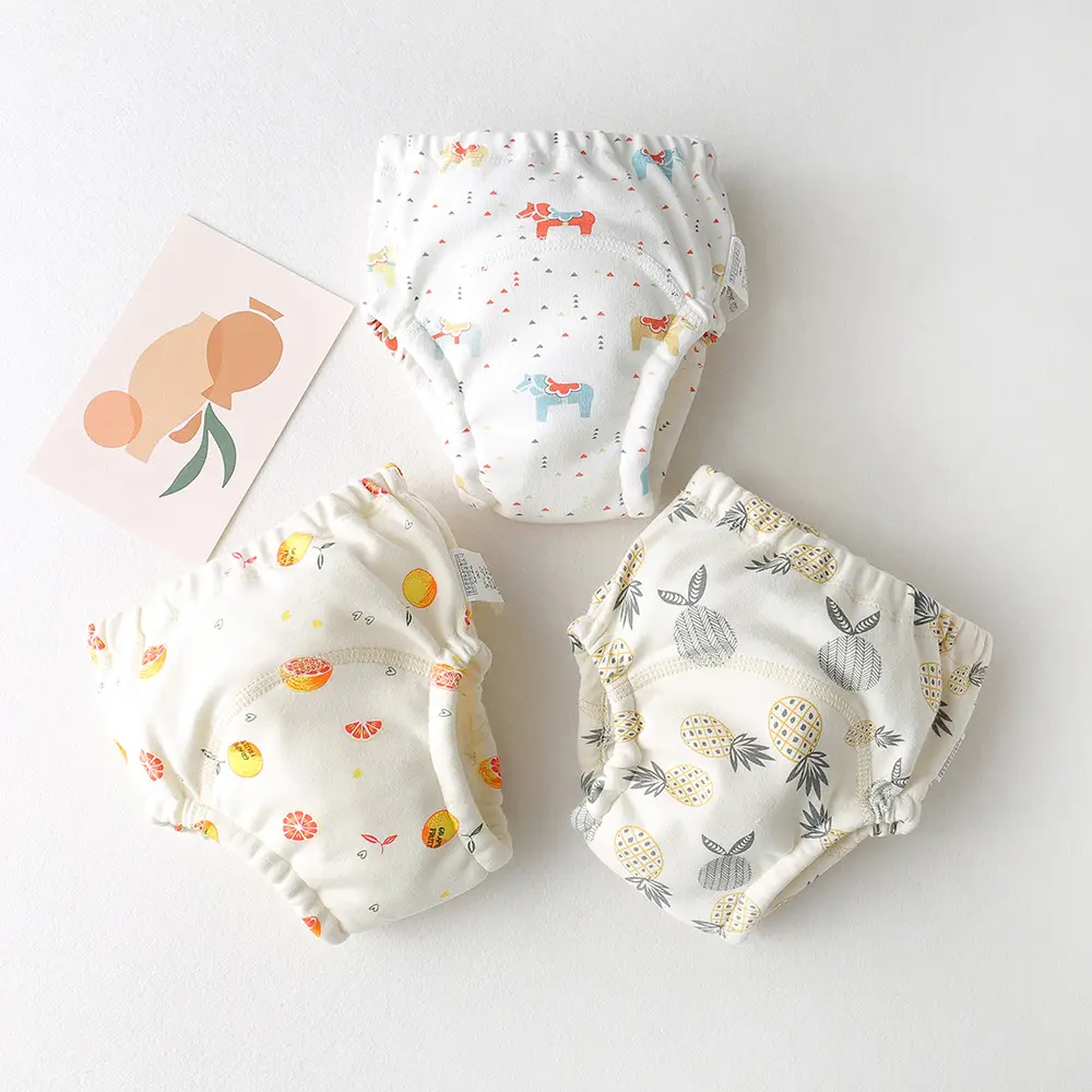 Baby Diaper Pants Gauze Washable Learning Pants - Image 3