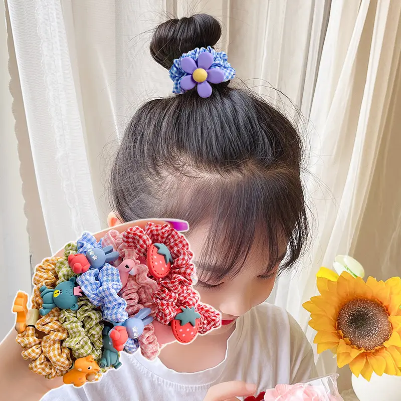 Cute Flower Hair Bands for Girls, Colorful, Soft Rubber, No Harm - Image 13