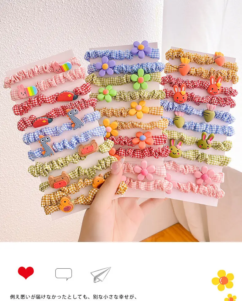 Cute Flower Hair Bands for Girls, Colorful, Soft Rubber, No Harm — feature 1