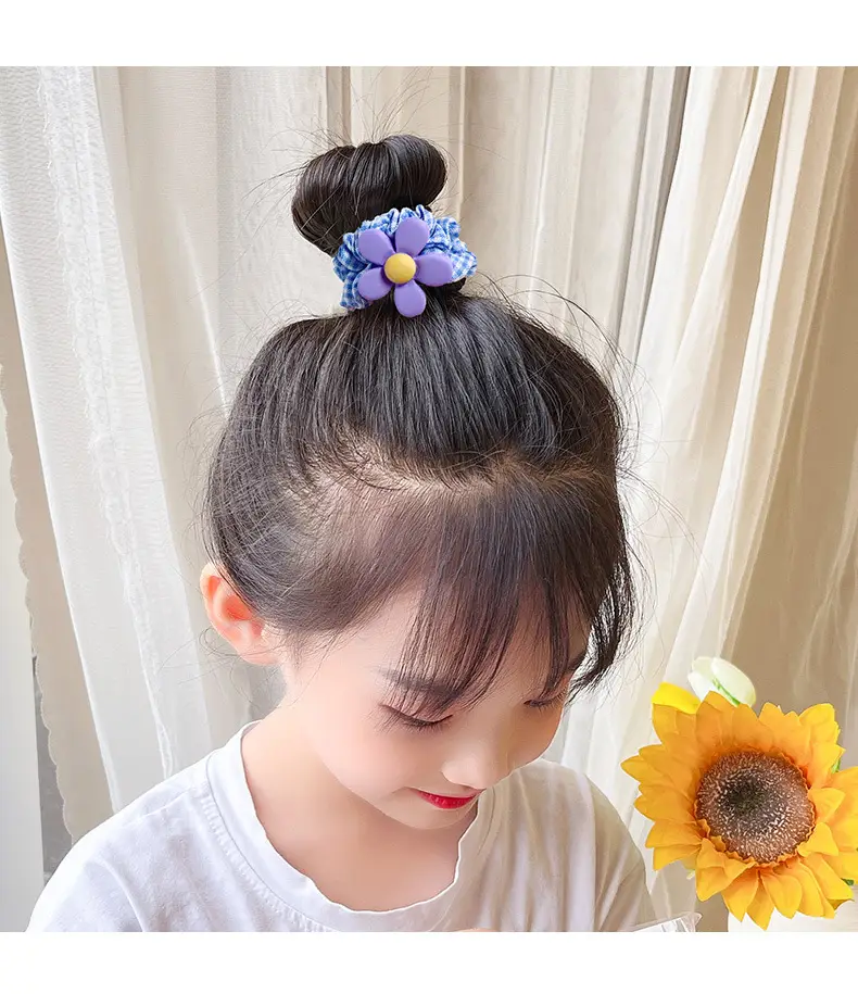 Cute Flower Hair Bands for Girls, Colorful, Soft Rubber, No Harm — feature 10