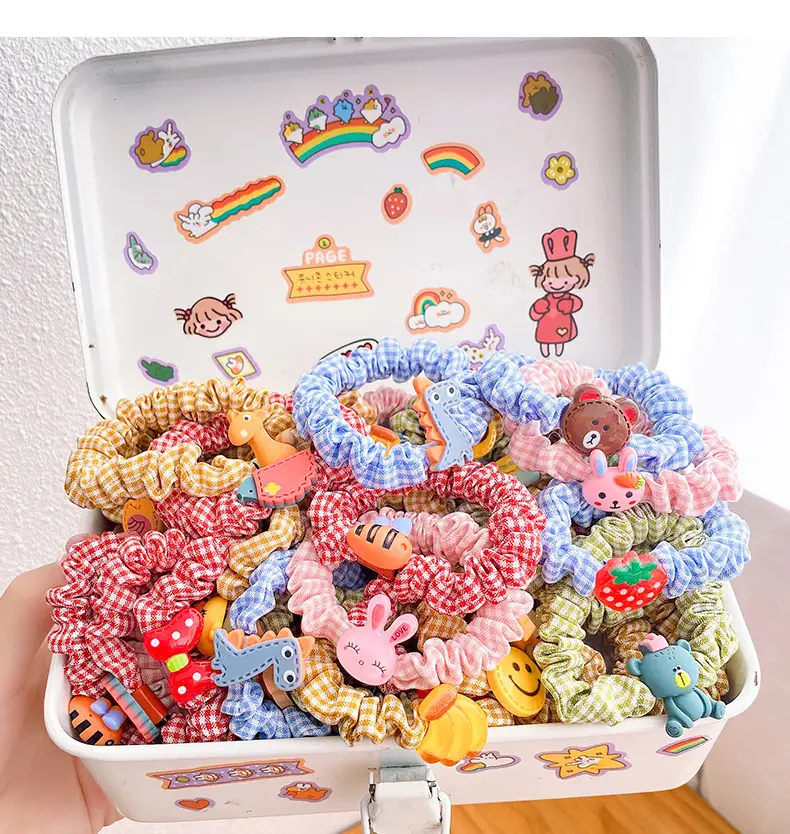 Cute Flower Hair Bands for Girls, Colorful, Soft Rubber, No Harm — feature 11