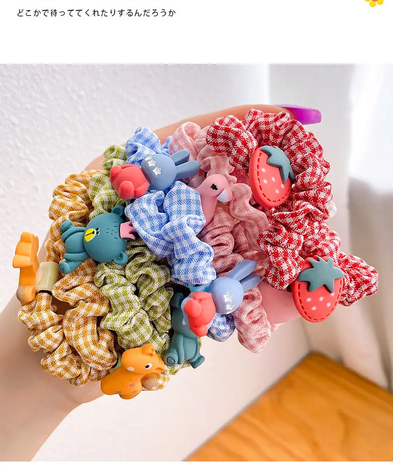Cute Flower Hair Bands for Girls, Colorful, Soft Rubber, No Harm — feature 2