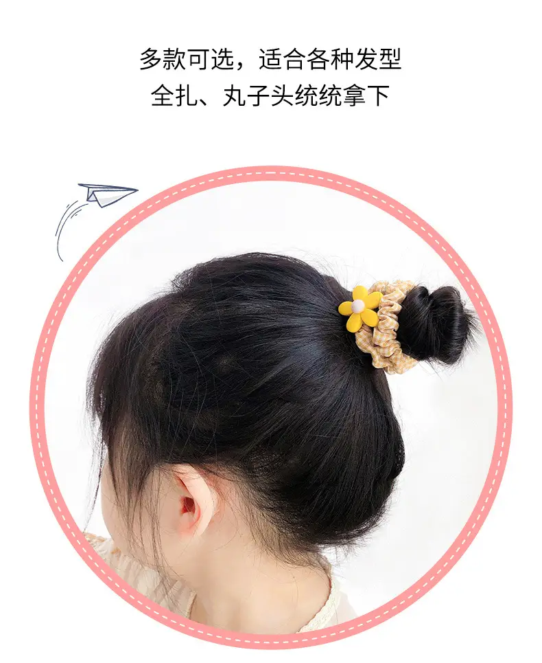 Cute Flower Hair Bands for Girls, Colorful, Soft Rubber, No Harm — feature 3