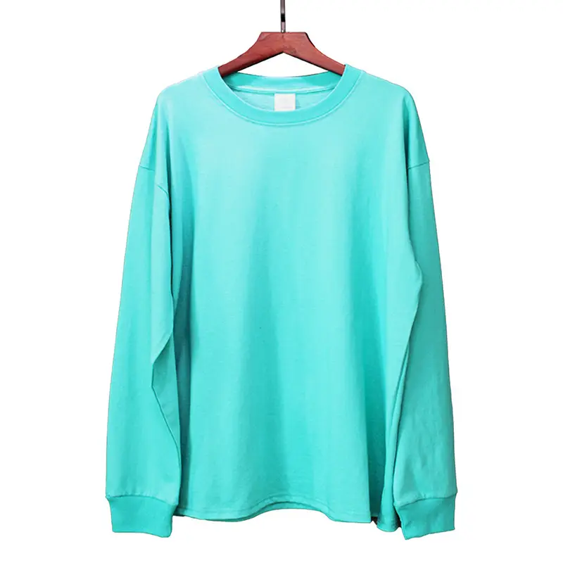 Men Black Heavyweight Cotton Long Sleeve T-Shirt - Image 13
