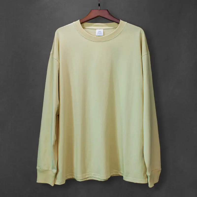 Men Black Heavyweight Cotton Long Sleeve T-Shirt - Image 2