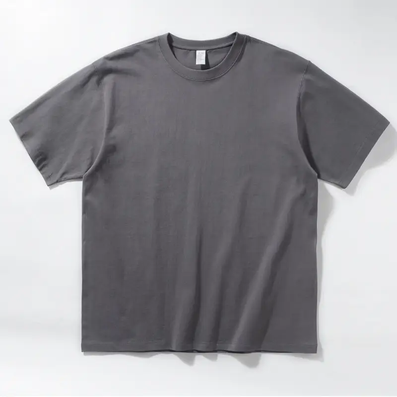 Heavyweight Retro Gray T-Shirt for Men Women - Image 12