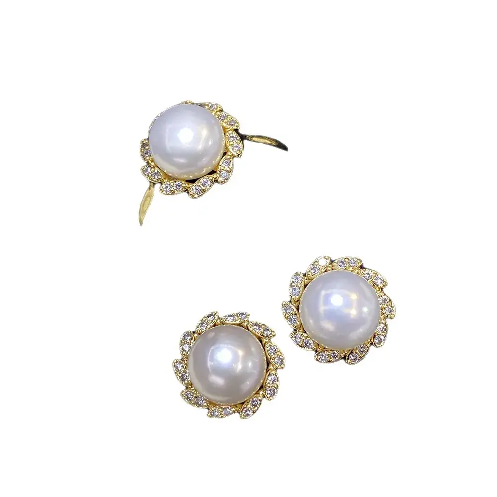2024 Freshwater Pearl 3-Piece Set 8-9mm Gold Plated - Image 5