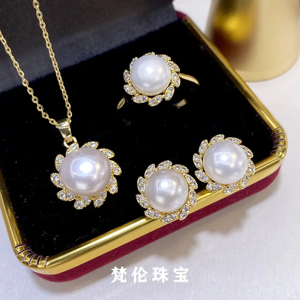 2024 Freshwater Pearl 3-Piece Set 8-9mm Gold Plated — feature 6