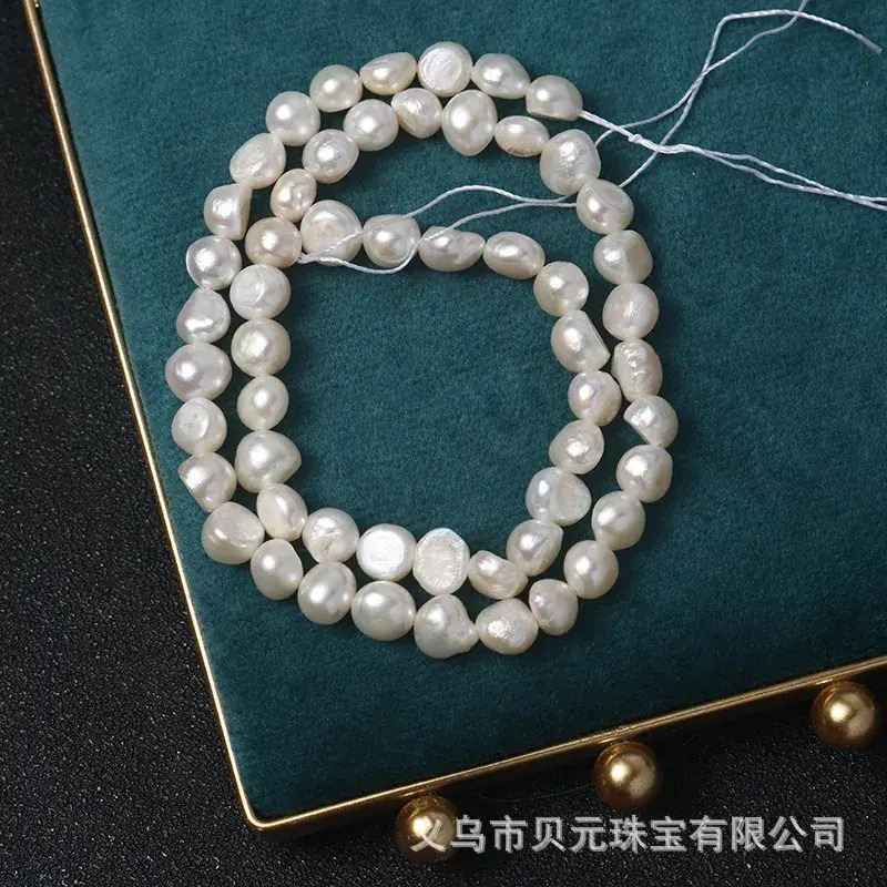 Natural Freshwater Pearl 7-8mm Horizontal Hole Semi-Finished DIY Accessories - Image 3