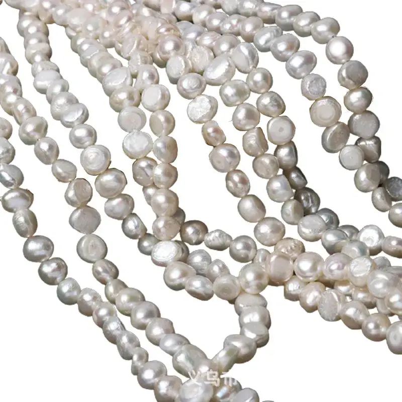 Natural Freshwater Pearl 7-8mm Horizontal Hole Semi-Finished DIY Accessories - Image 5