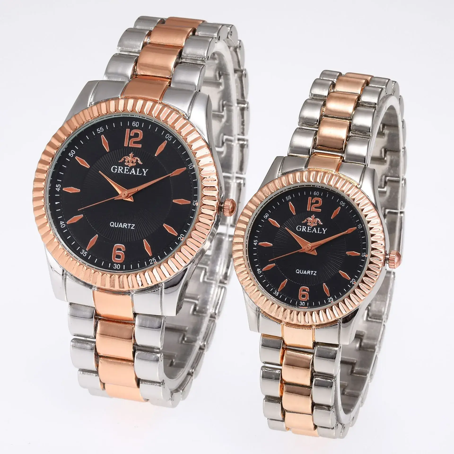2021 Quartz Couple Watches Gold Silver Set