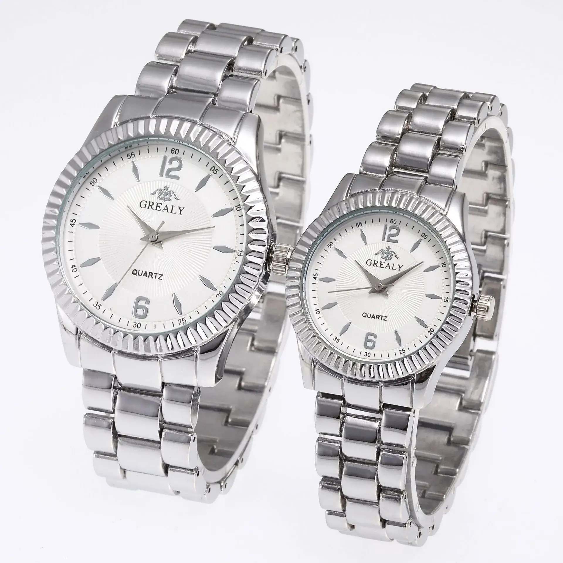 2021 Quartz Couple Watches Gold Silver Set