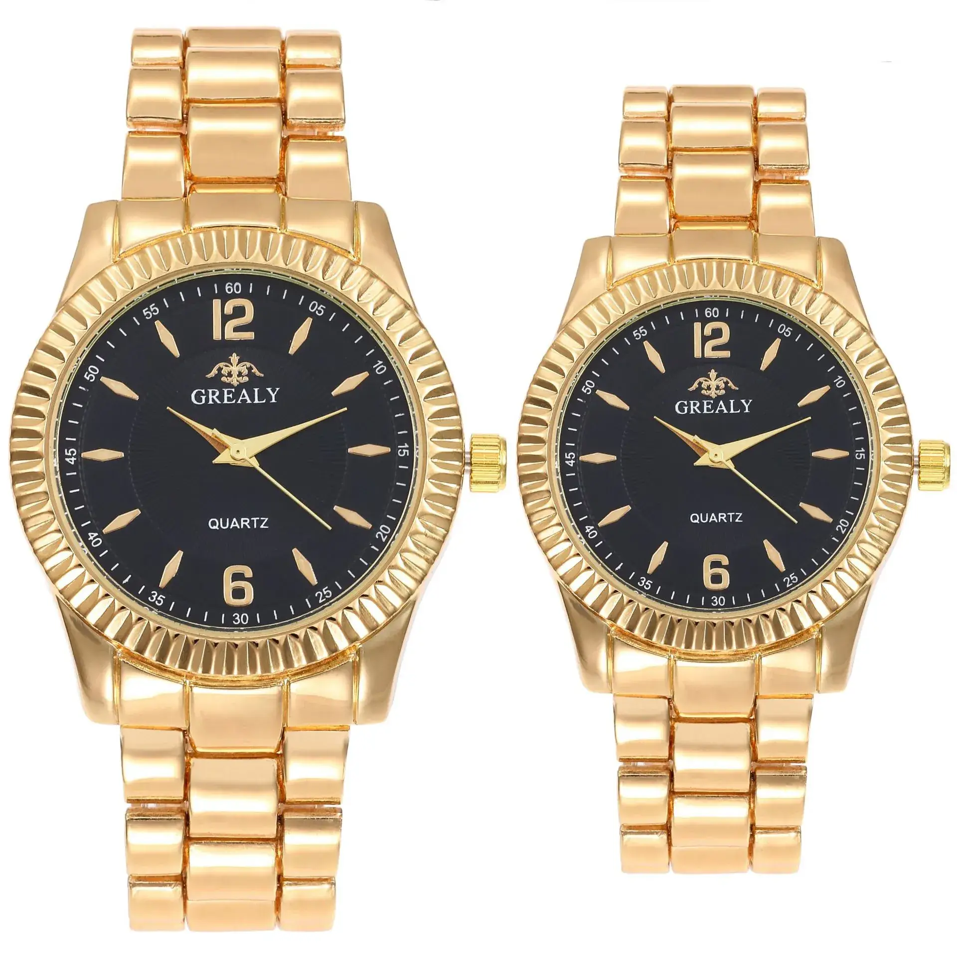2021 Quartz Couple Watches Gold Silver Set