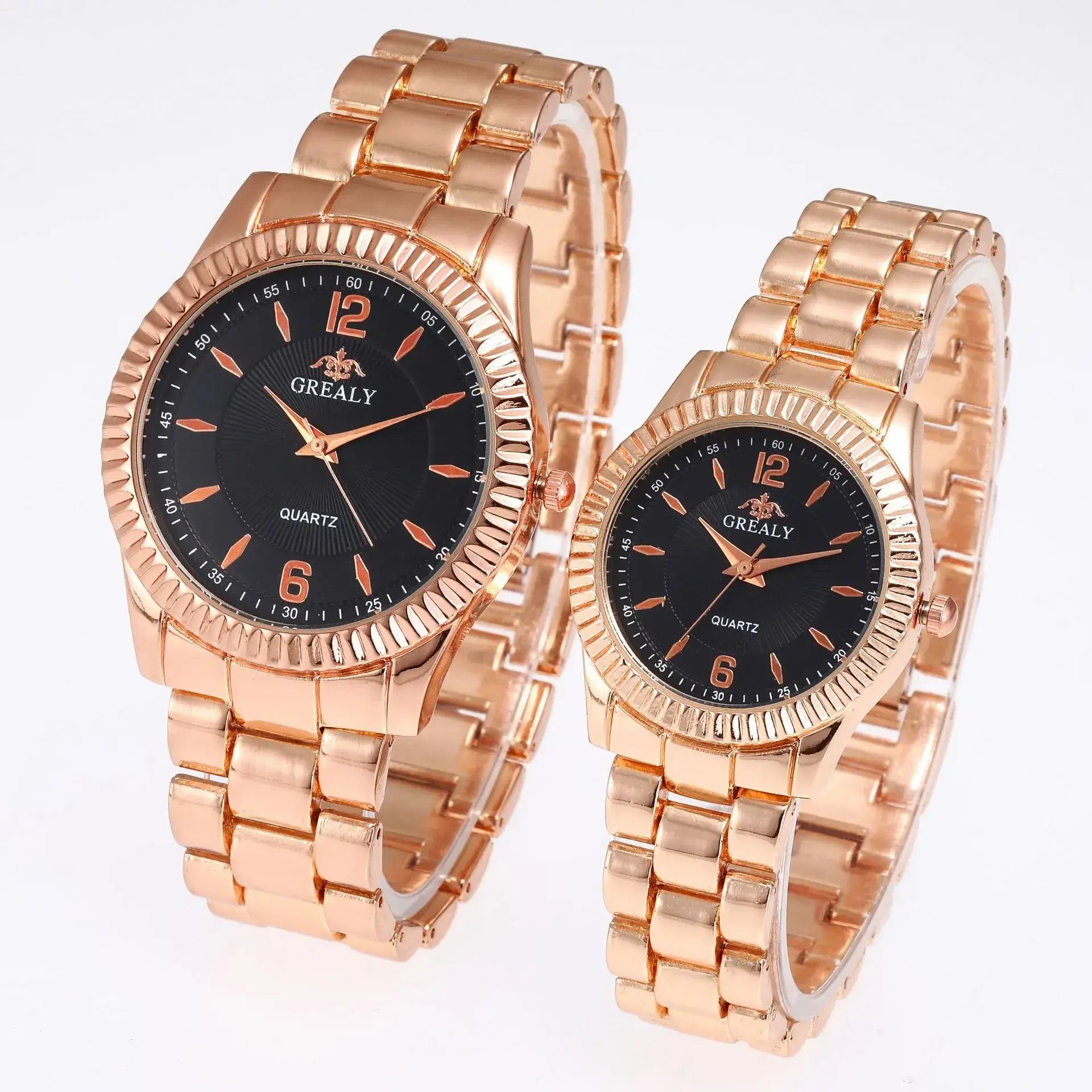 2021 Quartz Couple Watches Gold Silver Set