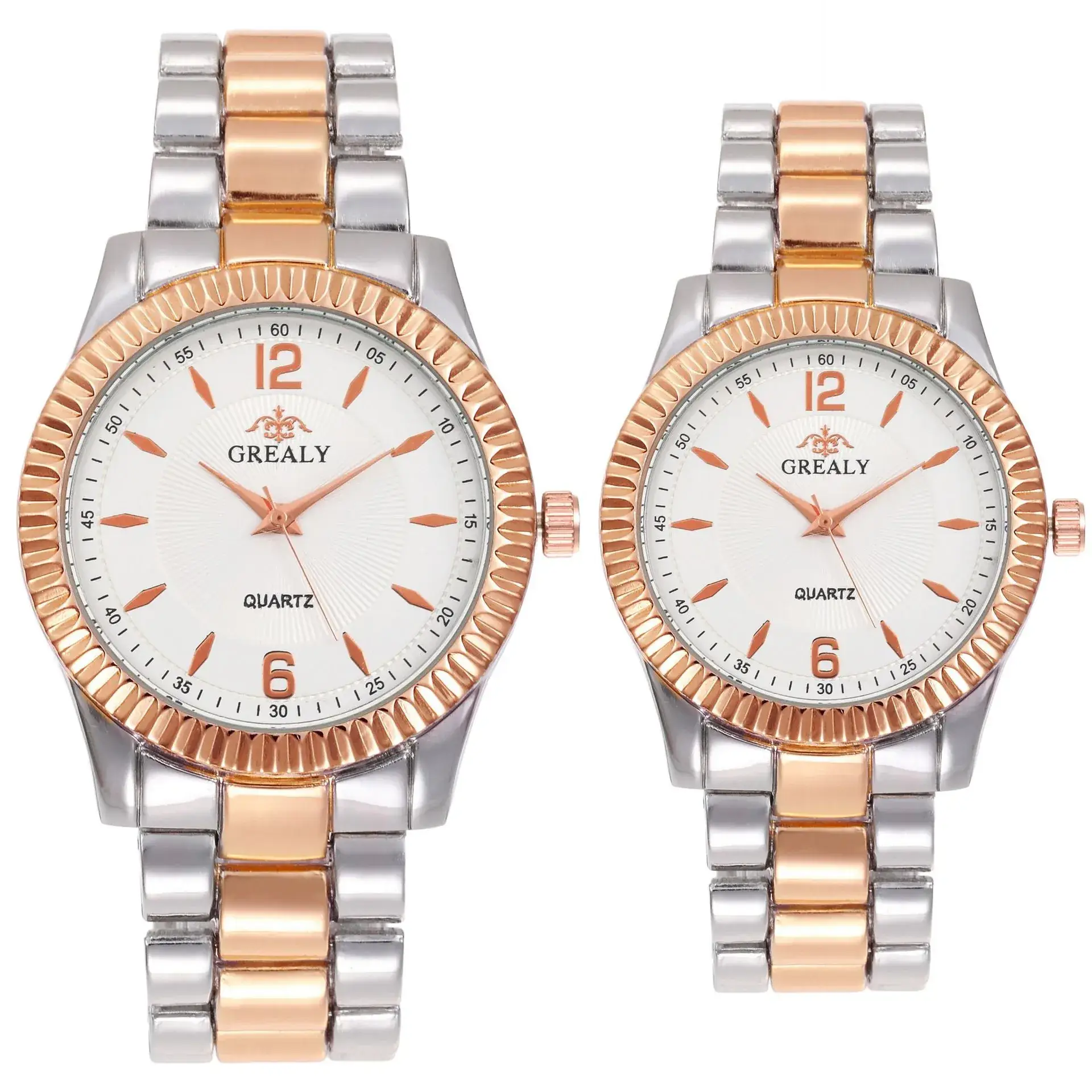 2021 Quartz Couple Watches Gold Silver Set