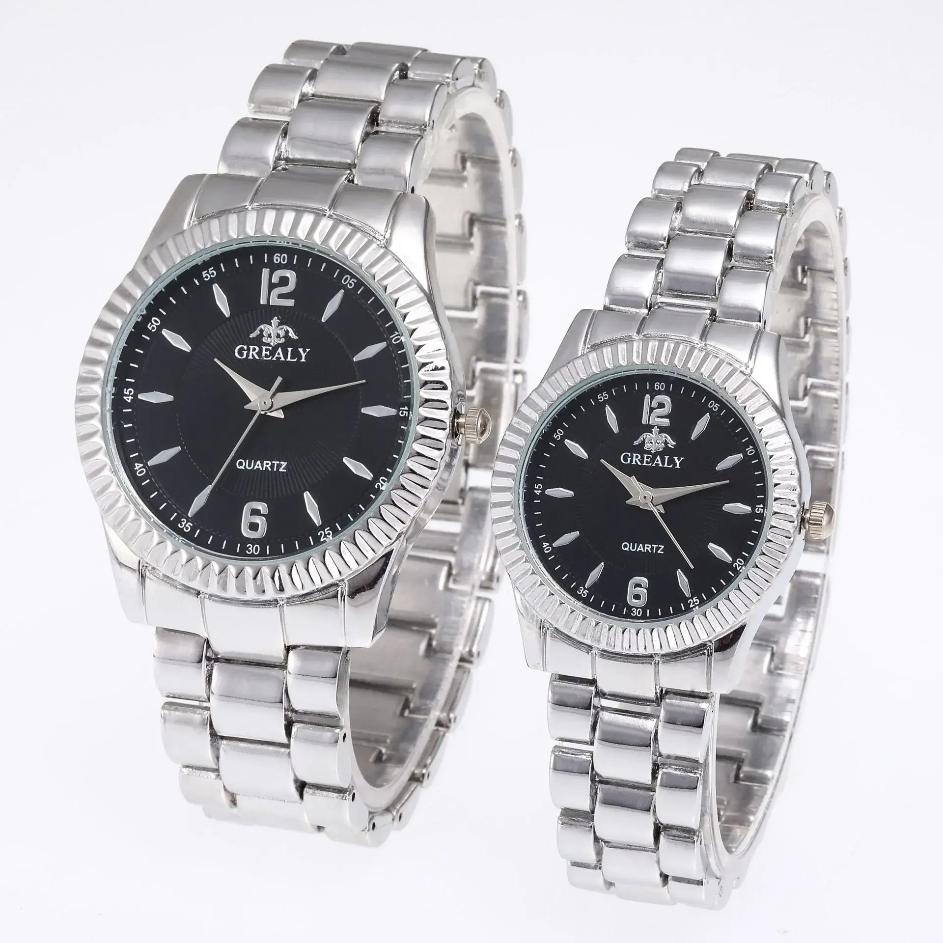 2021 Quartz Couple Watches Gold Silver Set
