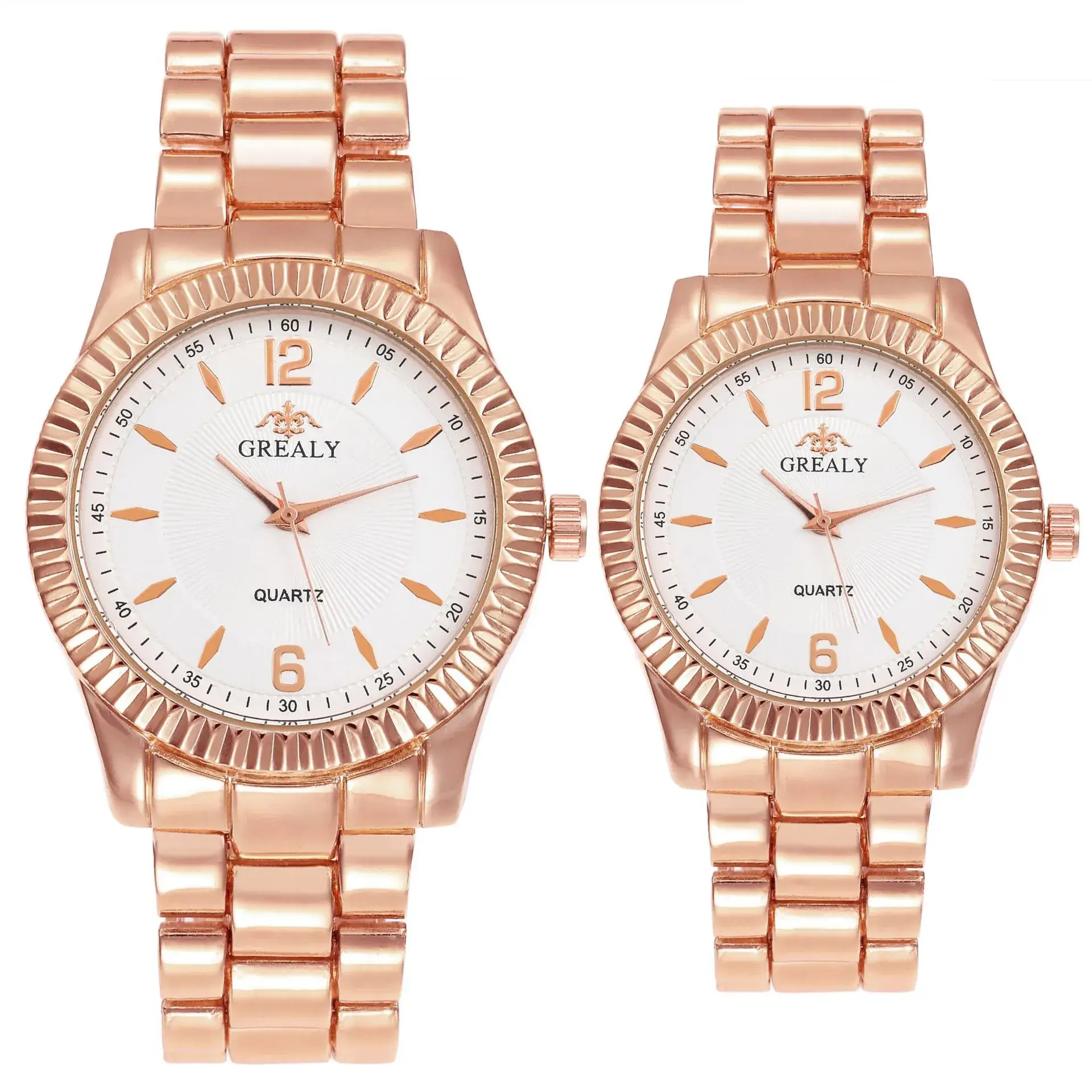 2021 Quartz Couple Watches Gold Silver Set