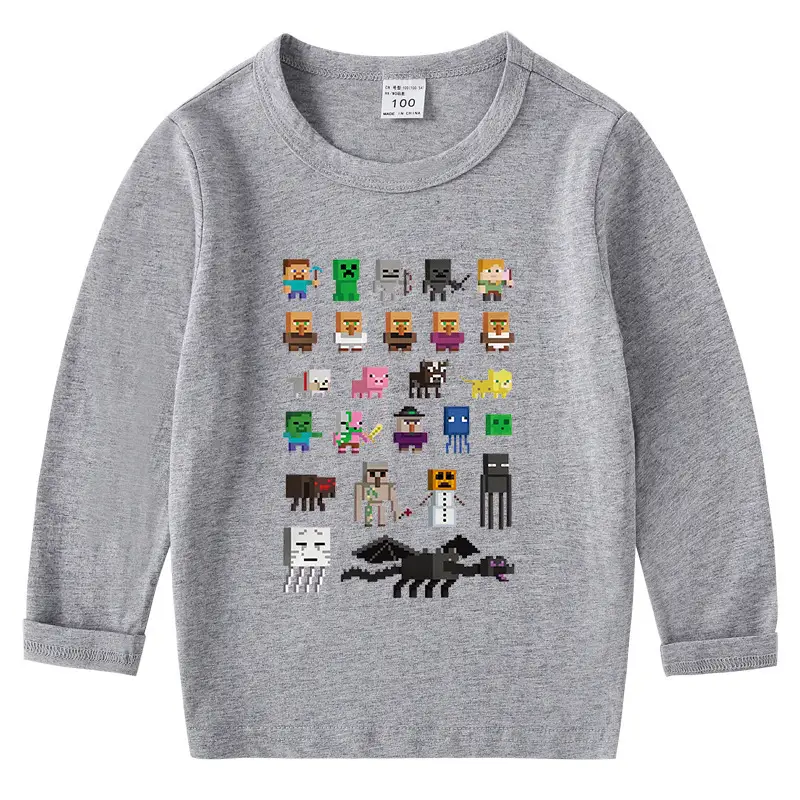 2023 Kids Cotton T-Shirt with Minecraft Design - Image 5