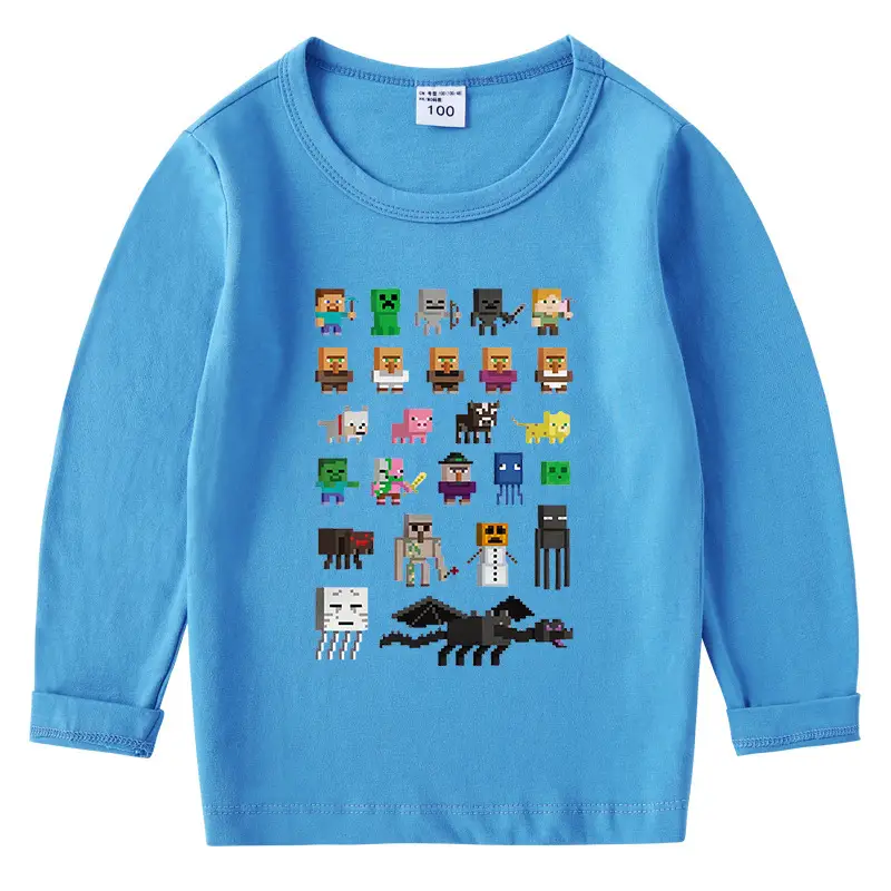 2023 Kids Cotton T-Shirt with Minecraft Design - Image 11