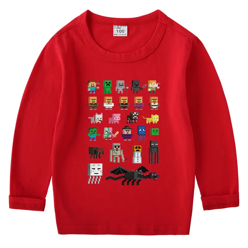 2023 Kids Cotton T-Shirt with Minecraft Design - Image 4