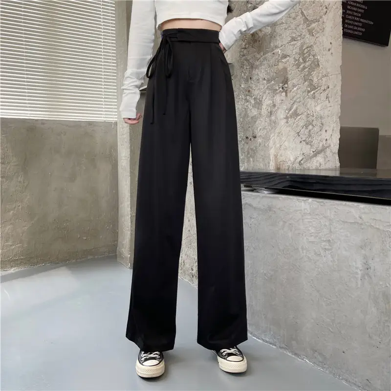 Wide Leg Pants High Waist Drape Suit Pants 2022 Autumn - Image 4