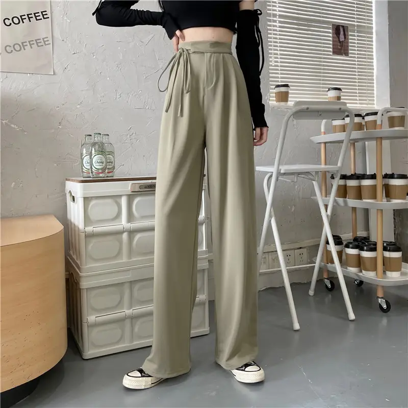Wide Leg Pants High Waist Drape Suit Pants 2022 Autumn — feature 11