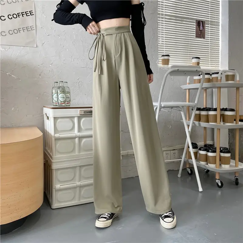 Wide Leg Pants High Waist Drape Suit Pants 2022 Autumn — feature 12