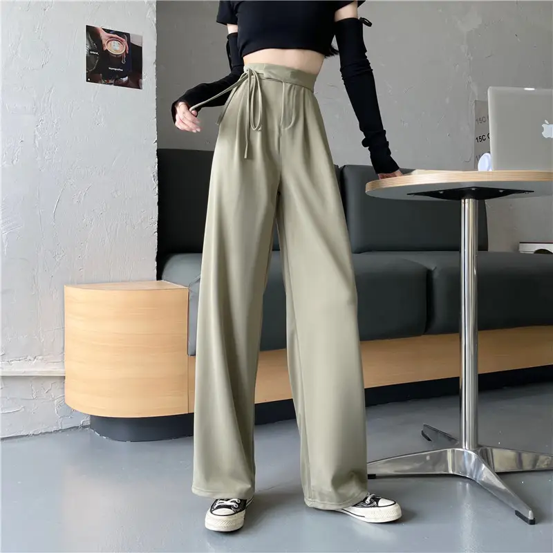 Wide Leg Pants High Waist Drape Suit Pants 2022 Autumn — feature 13