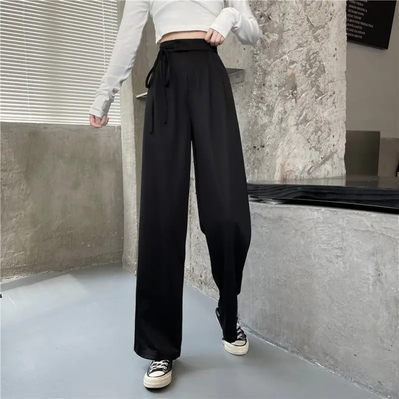 Wide Leg Pants High Waist Drape Suit Pants 2022 Autumn — feature 17