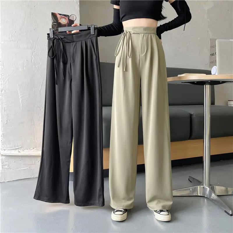 Wide Leg Pants High Waist Drape Suit Pants 2022 Autumn — feature 2
