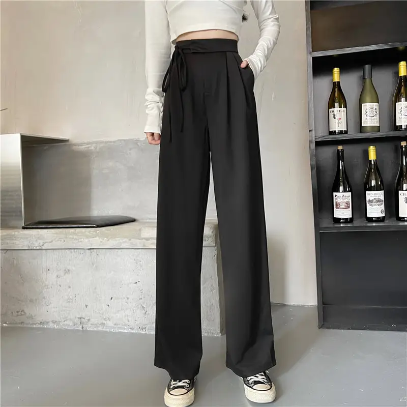 Wide Leg Pants High Waist Drape Suit Pants 2022 Autumn — feature 23
