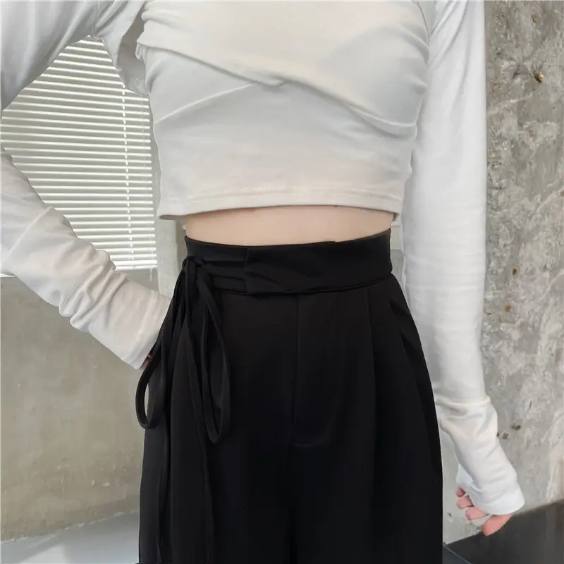 Wide Leg Pants High Waist Drape Suit Pants 2022 Autumn — feature 25